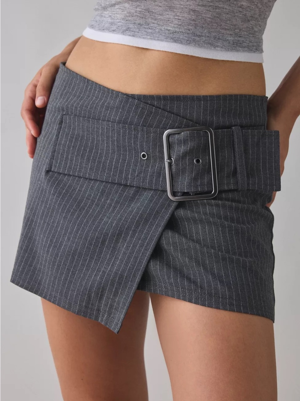 Kimchi Blue Girls Night Belted Wrap Mini Skort